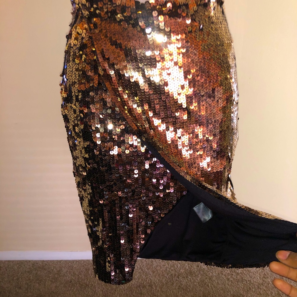 Gold Sequined Skirt